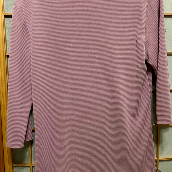 Seg’ments Womens Textured V-Neck 3/4 Sleeve blouse -Medium - Picture 5 of 7